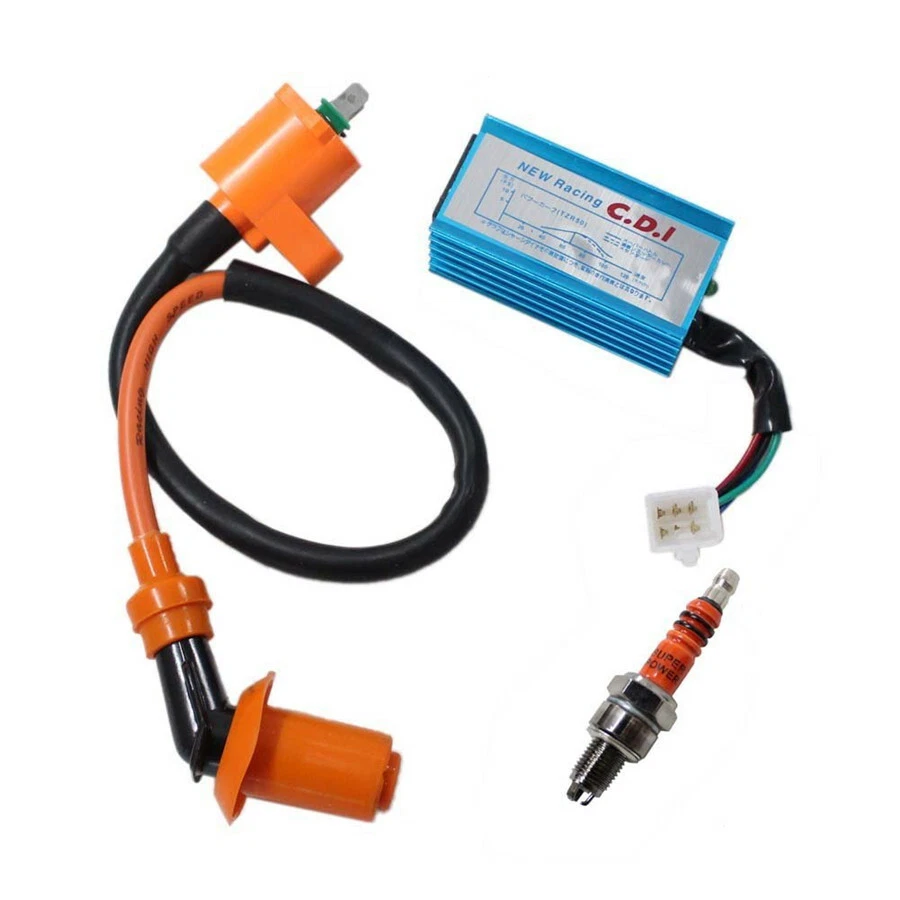 High Performance Racing Ignition Coil+Spark Plug+AC CDI For GY6 50cc 125cc 150cc - Image 2 of 4