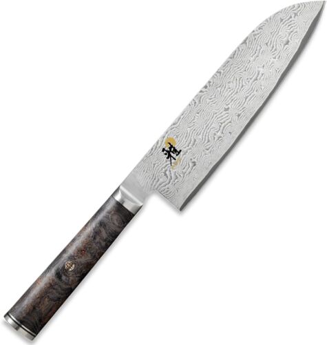 Santoku Knife Damascus Steel MIYABI 5000MCD67 180mm Made in Seki, Japan - Picture 6 of 8