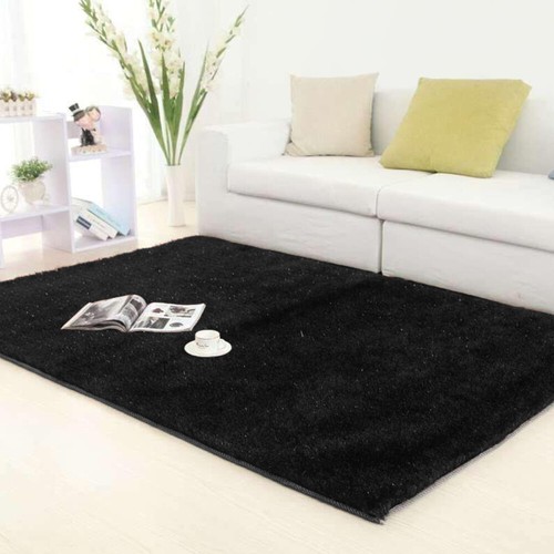 Shaggy Fluffy Area Rug Silky Thick Soft Rugs Anti-Skid Floor Room Carpet Mat - Picture 7 of 17