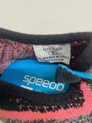 Speedo Size S 11-12 Girls' Surf Strider Water Shoes Heather Gray/Pink New - Picture 4 of 4