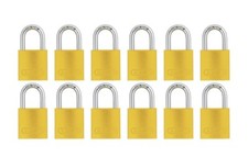 ABUS 09157 72/40 Aluminum Safety Padlock Keyed Alike, 1 Inch Shackle, 12 Count, 