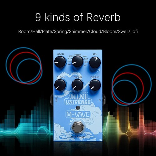 Mini Universe Digital Reverb M-VAVE - 9 Reverb Types! Afford-a-Board Pedal! - Picture 5 of 24