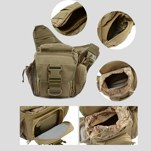 Hombres Táctico Bandolera Pecho Pesca EDC Utilidad Deportes Paquete Mensajero - Imagen 16 de 25