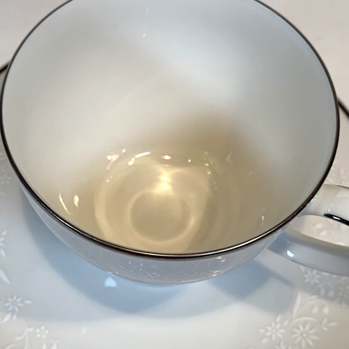 Noritake Ivory China Lorelei 7541 Coffee / Tea Cup and Saucer - Made in Japan - Picture 2 of 10