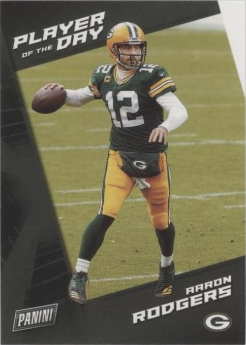 2021 Panini Player of the Day Aaron Rodgers #3 - 1 of 2