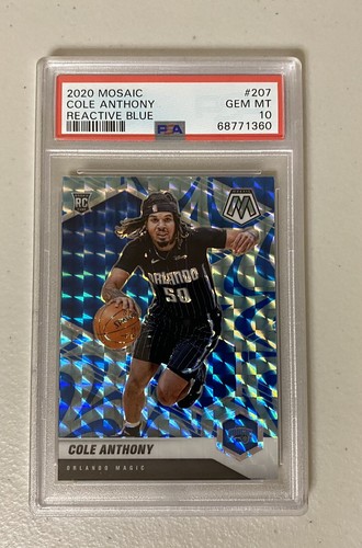 2020 Panini Mosaic Reactive Blue Cole Anthony RC Magic #207 PSA 10 GEM MINT 💎 - Bild 2 von 3