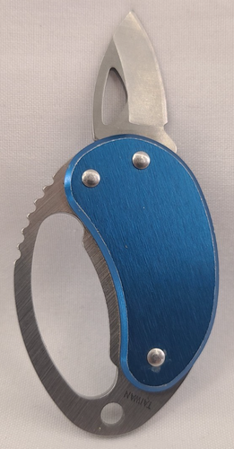 Buck Whittaker 759 Blue Knife Bottle Opener Keychain - Picture 3 of 14
