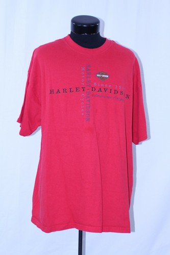 Camiseta De Colección Harley Davidson Motocicleta HD 2XL 2000 Gráfica Ithaca NY EE. UU. Roja - Imagen 4 de 12
