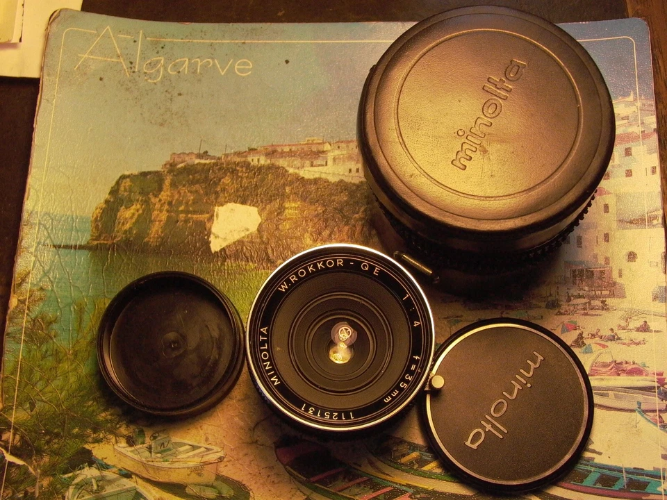 Lente preestablecida de montaje Minolta W Rokkor QE 35 mm f/4 SR para fotografía digital 9++ Foto 4 de 4