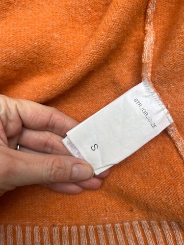 CARDIGAN VINTAGE ANNI 90 BELLO MISTO LANA DI AGNELLO ZIP ARANCIONE ADERENTE TAGLIA S PANNELLI - Foto 15 di 16