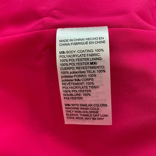 Chico's Trench Rain Coat Sz 0 Small 4 6 Hot Pink Removable Hood Spring New $159 - Picture 8 of 11