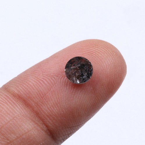 1.03cts 5.73mm Natural Grey Salt & Pepper Round Brilliant Cut Loose Diamond V04 - Picture 6 of 11