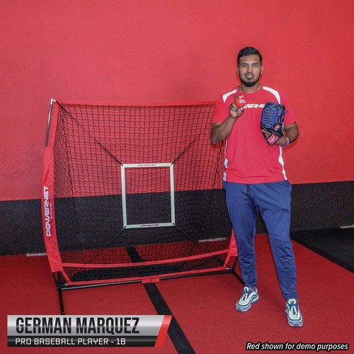 PowerNet Baseballnetz Konvolut, 5x5 Schlag- & Wurfnetz, mit gewichtetem Baseball - Bild 5 von 15