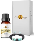 Anxiety Essential Oil & Diffuser Bracelet Set | Turquoise Lava Stone | Xmas Gift