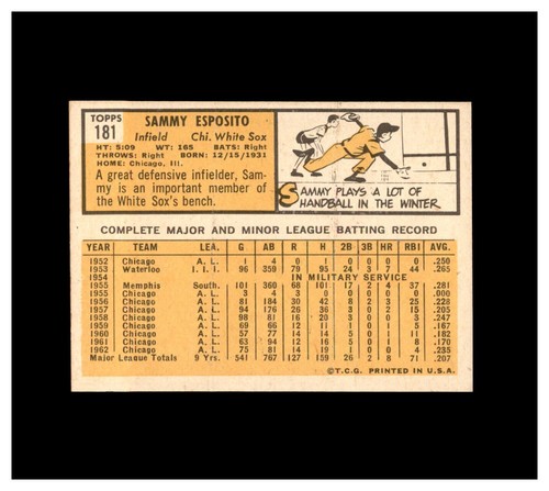 1963 Topps Baseball: Choose Your Card (#129 to #536) FREE SHIPPING! - Picture 213 of 426