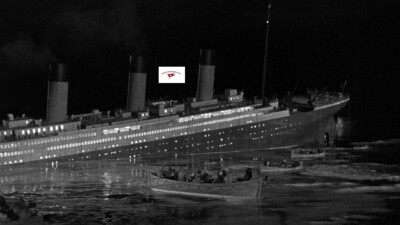 TITANIC 1953 MOVIE STILL REPRINT, TITANIC DOWN AT THE HEAD SINKING