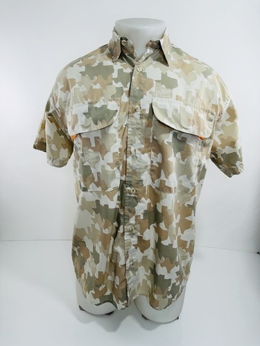 OLD TEJAS - Vented Mens S Hunting Fishing Texas State Camouflage Theme Shirt - Picture 1 of 7