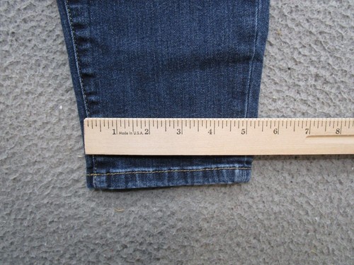 Pantalones de mezclilla Banana Republic tiro medio ajustados al tobillo lavado oscuro etiqueta talla 32 elásticos - Imagen 10 de 14
