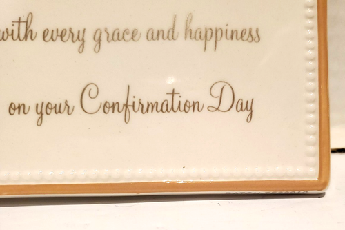 Russ Berrie Gift Of Faith Plaque Confirmation - Picture 6 of 12