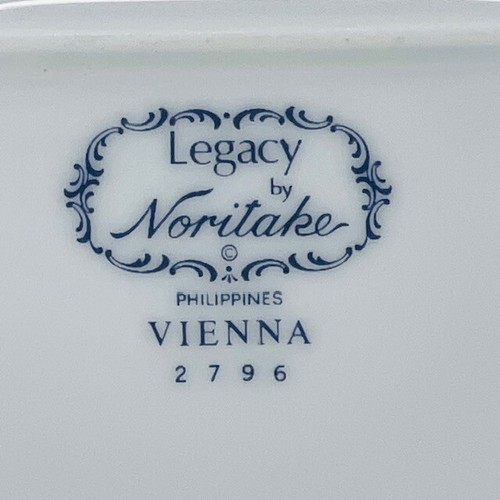 VTG Noritake Vienna Platter Serving Plate Oval 2796 White Blue Gold China 11.5" - Picture 3 of 9