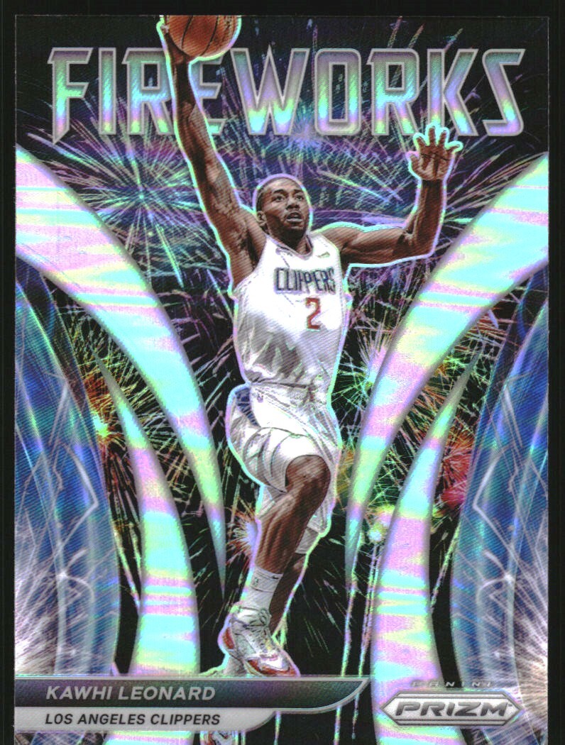 2021-22 Panini Prizm Fireworks Prizms Silver #7 Kawhi Leonard