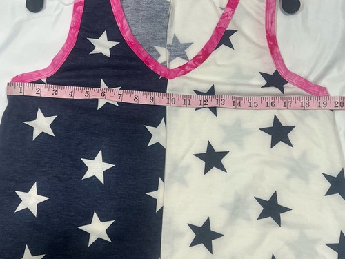 Women’s 4th of July Sleeveless Tank Top Size M – USA Flag Patriotic Independence - Picture 6 of 10
