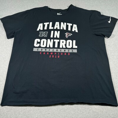 Nike Shirt Adult Extra Extra Large Black Swoosh 2016 Atlanta Falcons Conference