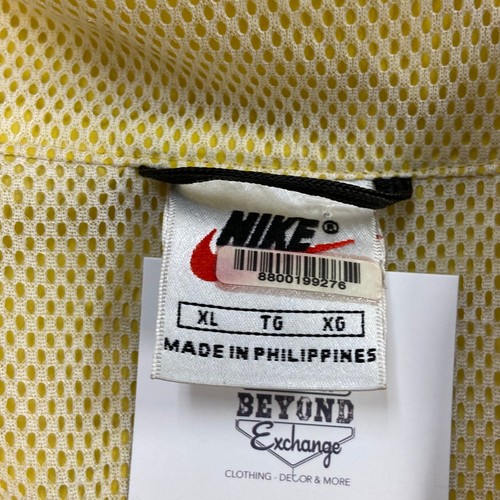 Chaqueta cortavientos vintage Nike amarilla con cremallera de nailon para hombre talla XL - Imagen 5 de 12