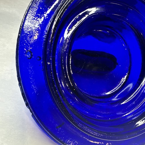 Mr. Peanut Cobalt Blue Glass Cookie Jar Planter's Vintage Large 13" with Lid - Picture 16 of 24