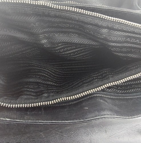 Vintage Prada-Black Double Lock Leather Briefcase - Used - Picture 6 of 7