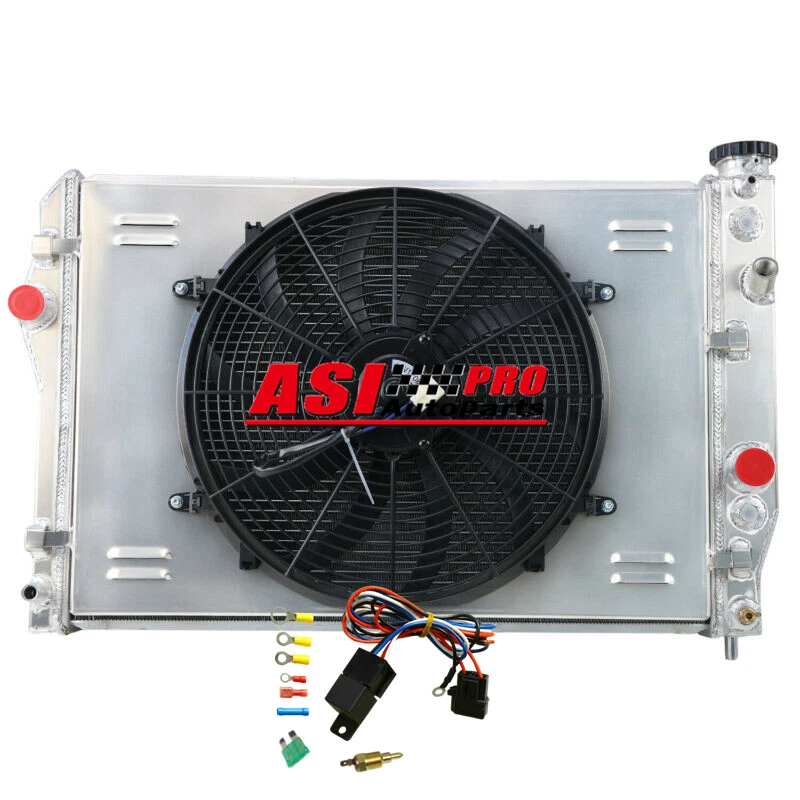 4 Row Aluminum Radiator Shroud Fan For 1993-2002 1996 Chevrolet Camaro 5.7L V8, Foto 3 de 4