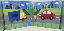Oopsy Daisy Too Transportation Truck  and Car 10” x 10” Canvas Prints  Kids Room
