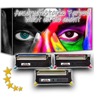 3x Patrone C,M,Y komp. zu CMY4092 für HP SAMSUNG CLX-3175