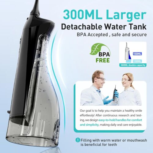 COSLUS C20 recargable inalámbrico hilo dental para el cuidado dental dientes F5020E - Imagen 10 de 17
