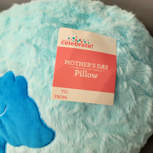 Mama Bear Heart Shaped Pillow Blue Soft Fuzzy Thick Soft Embroidered New - Picture 4 of 7
