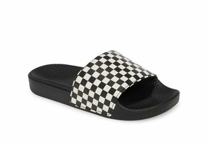 checkered vans slides