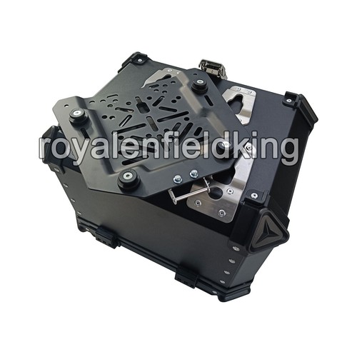 Para Real Enfield Himalaya BS3, BS4 & BS6" Aluminio Alforja Top Caja " - Imagen 7 de 8