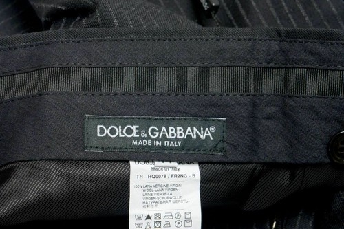 Dolce & Gabbana Men's 100% Wool Striped Dress Pants US 28 IT 44 - Picture 4 of 4