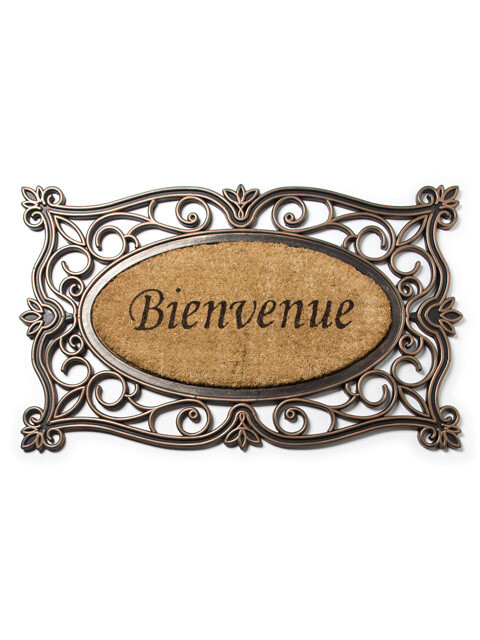30 Coir Rubber Copper Bienvenue French Welcome Anti Slip Door Mat Doormat