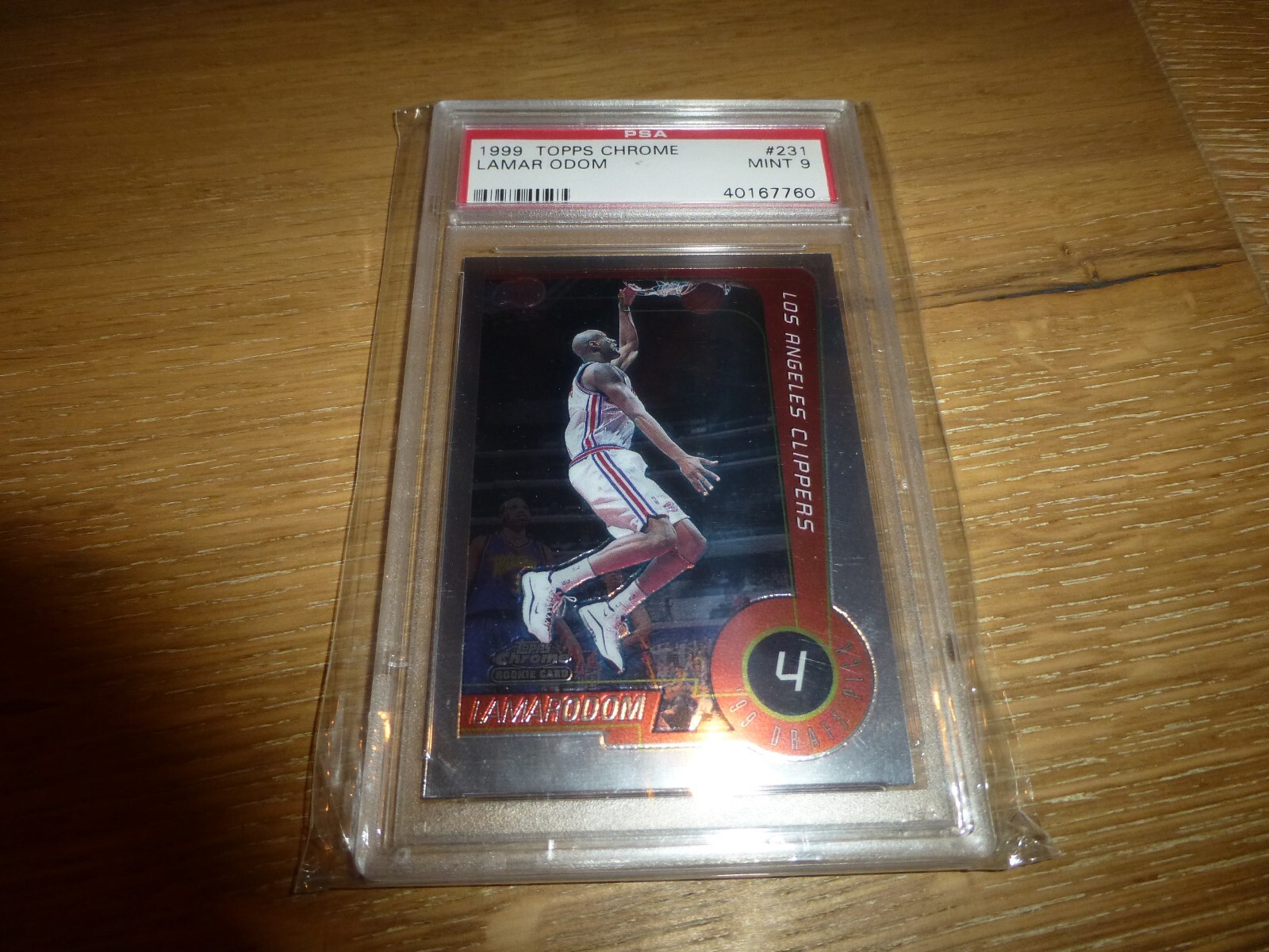 1999-00 Topps Chrome Lamar Odom #231 Rookie Card RC PSA 9 MINT Clippers Lakers