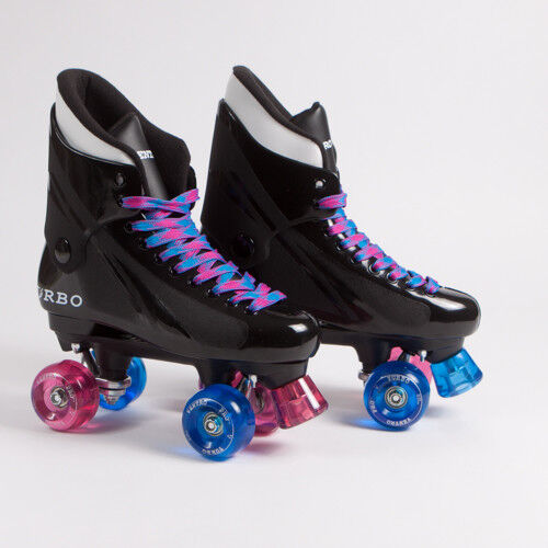 Ventro Pro Turbo Quad Roller Skate Turbo 33 Style - Mixed Pink/Blue Wheels