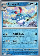 Pokemon TCG Azumarill S&V Paldea Evolved 045/193 Reverse Holo Uncommon Card NM