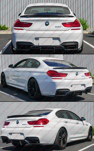 FOR 2012-16 BMW F13 F06 640i 650i M6 V STYLE CARBON FIBER TRUNK SPOILER WING LID - Picture 4 of 7