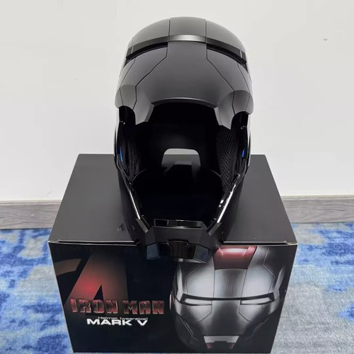 AUTOKING Iron Man MK5 1:1 Helmet Wearable Voice-control Mask Cosplay Black Ver. - Picture 12 of 21
