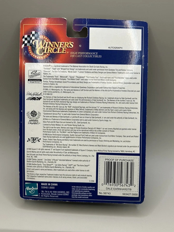 Winners Circle 1998 escala 1/64 Dale Earnhardt 3 Goodwrench negro - Hasbro Foto 2 de 3