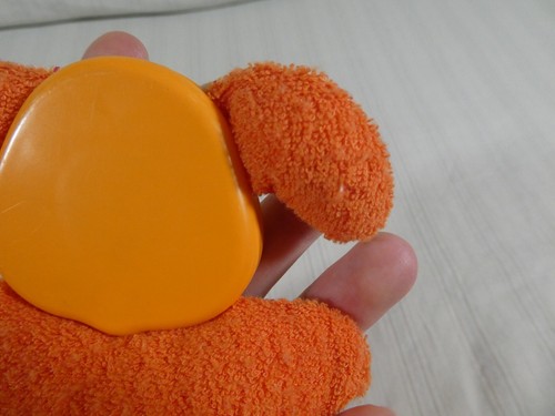 Vintage 1982 Fisher-Price 653 Orange Dog Rattle Lovey Terry Cloth M1 - Picture 8 of 11