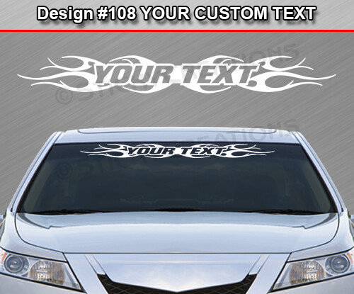 Design #108 Customized Decal Sticker Vinyl Graphic Windshield Window Tribal Car - Picture 2 of 4