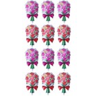 6 stücke Rose Bouquet Design Luftballons Kreative Rose Druck Aluminiumfolie