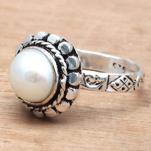Real Pearl Gemstone Handmade Silver Jewelry "7"