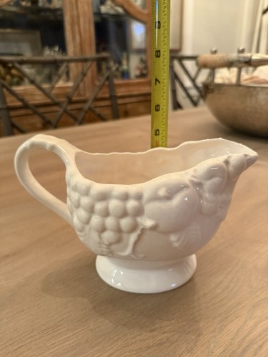 Vintage weiße Keramik Sauciere Obst Design - Bild 2 von 9